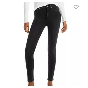 Rag & Bone Nina High-Rise Skinny Jeans Black Ankle 5-Pocket Womens Size 26